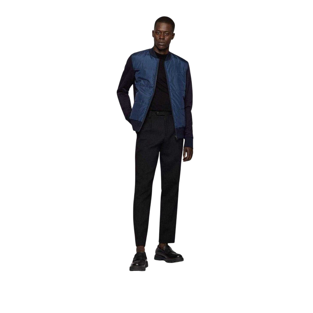Navy - Lifestyle - Boss Mens Skiles Padded Hybrid Jacket