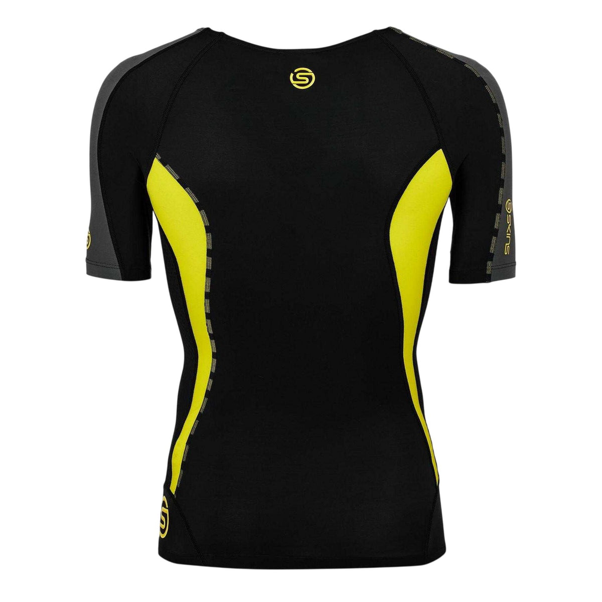 Black - Back - Skins Mens Lightweight Workout Compression Shirt
