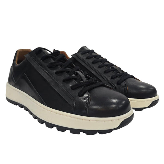 Black - Front - Nicholas Deakins Mens Gilmore Leather Lace Up Trainers