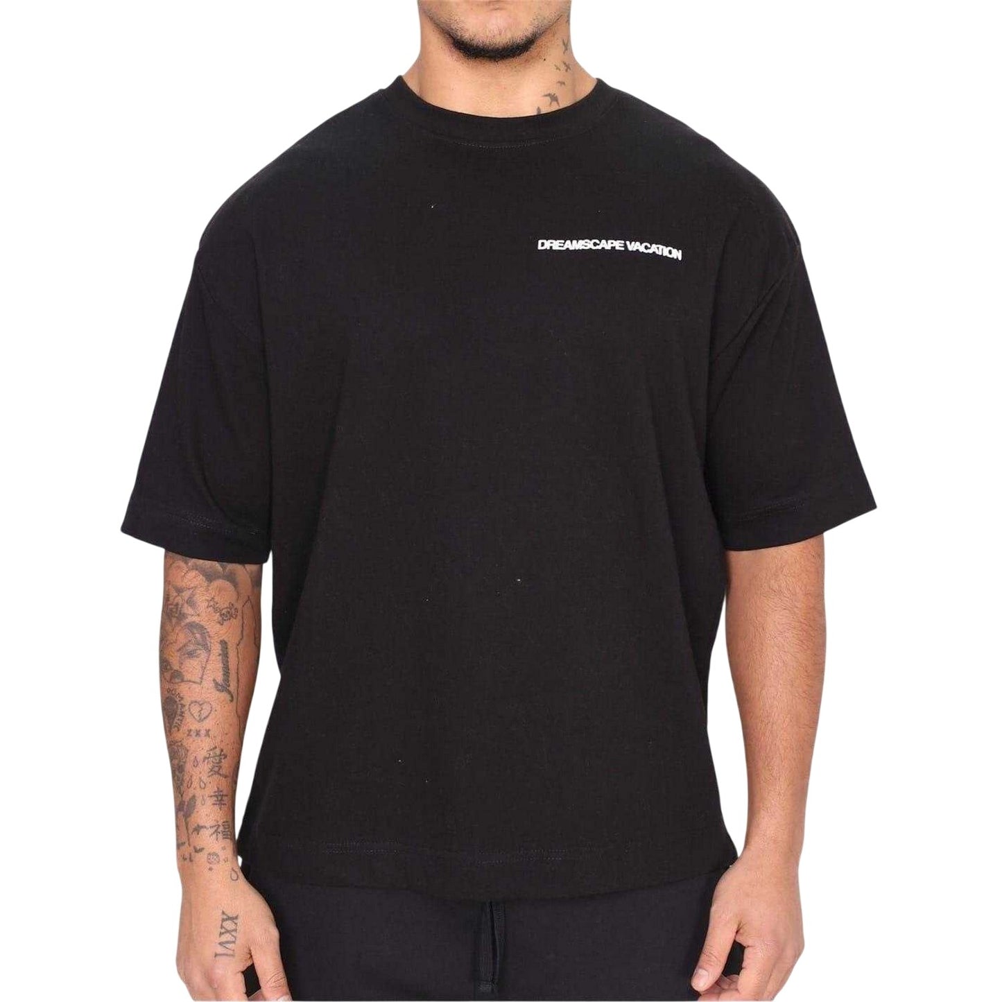 Black - Side - Rose London Mens Dreamscape T-Shirt
