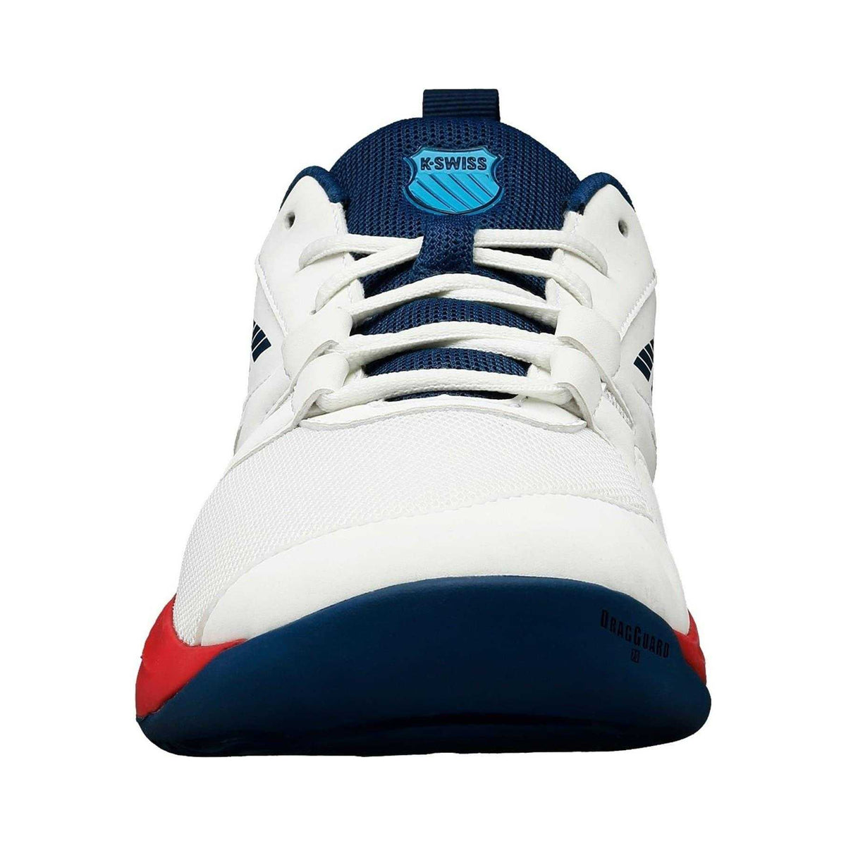 White-Blue - Pack Shot - K-Swiss Boys Speed Trac Tennis Court Shoes
