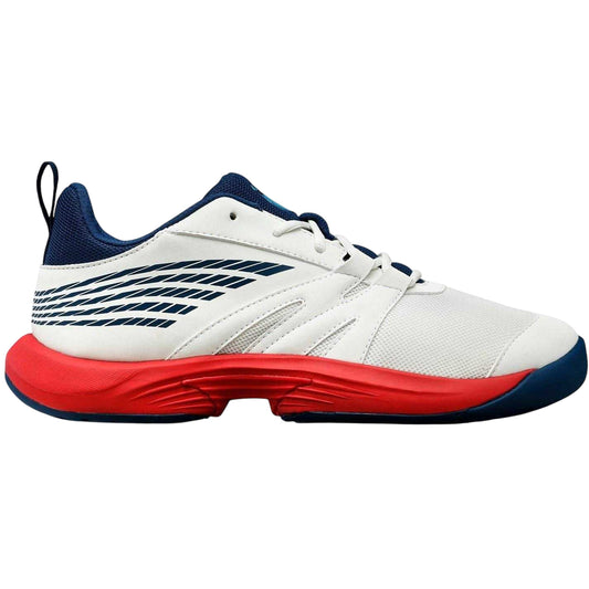 White-Blue - Front - K-Swiss Boys Speed Trac Tennis Court Shoes