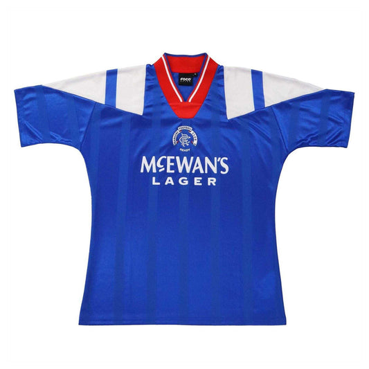 Blue-White - Front - Rangers FC Mens Retro Football Shirt