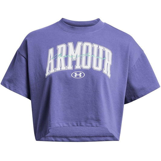 Purple - Front - Under Armour Womens-Ladies Boyfriend T-Shirt