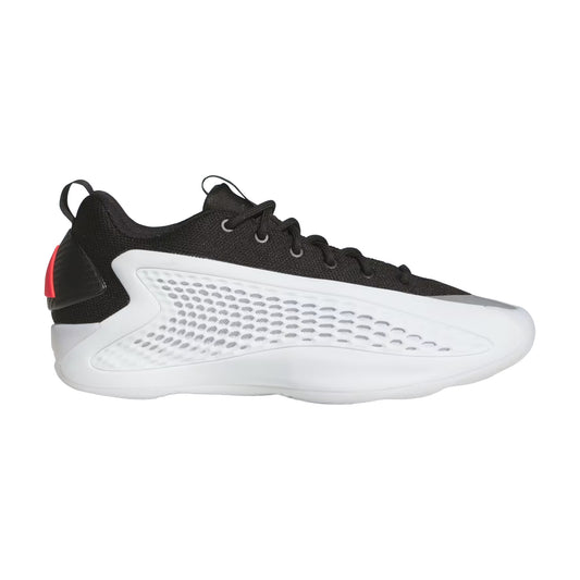 White-Black-Red - Front - Adidas Childrens-Kids Anthony Edwards Basketball Shoes