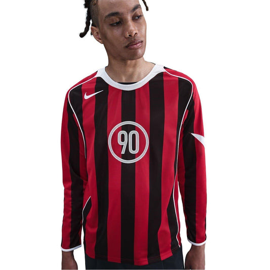 Red-White - Front - Nike Mens T90 Striped Football Jersey