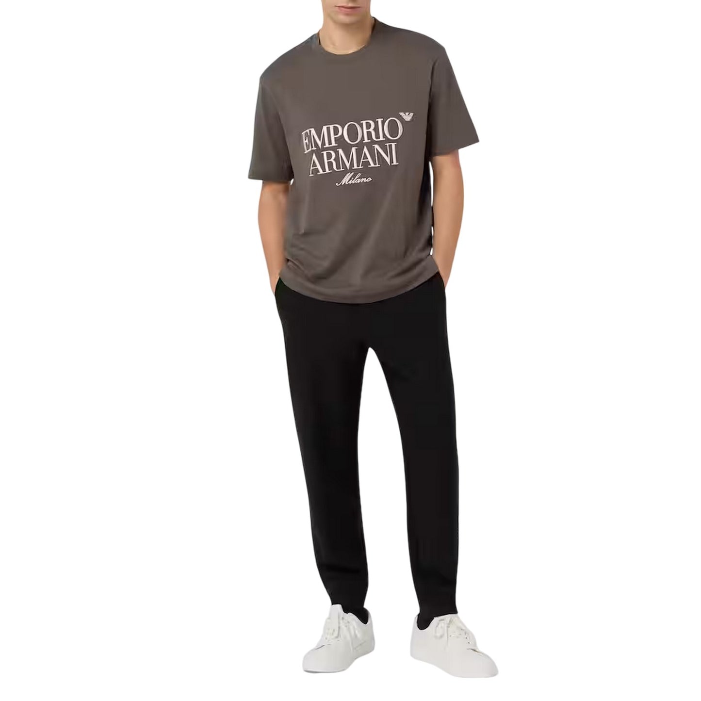 Kambaba - Pack Shot - Emporio Armani EA7 Mens Milano Crew Neck T-Shirt