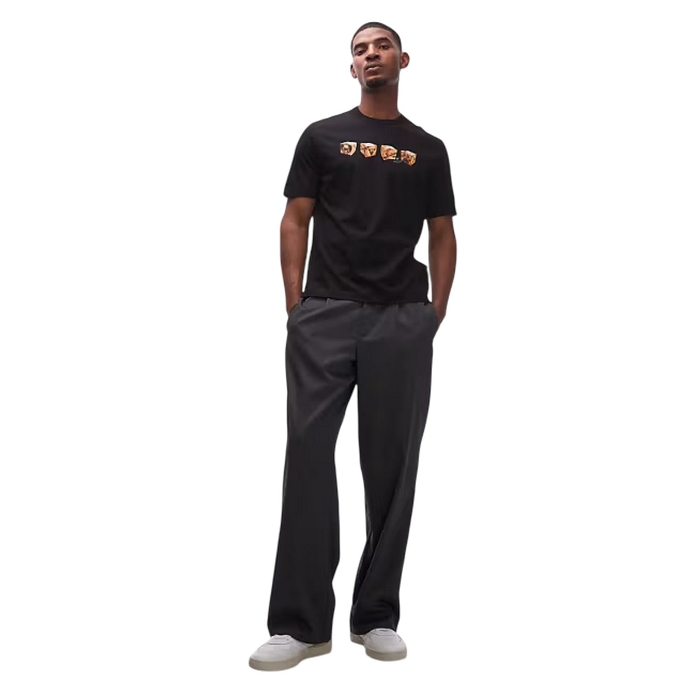 Black - Pack Shot - Paul Smith Mens Cube(s) Crew Neck T-Shirt