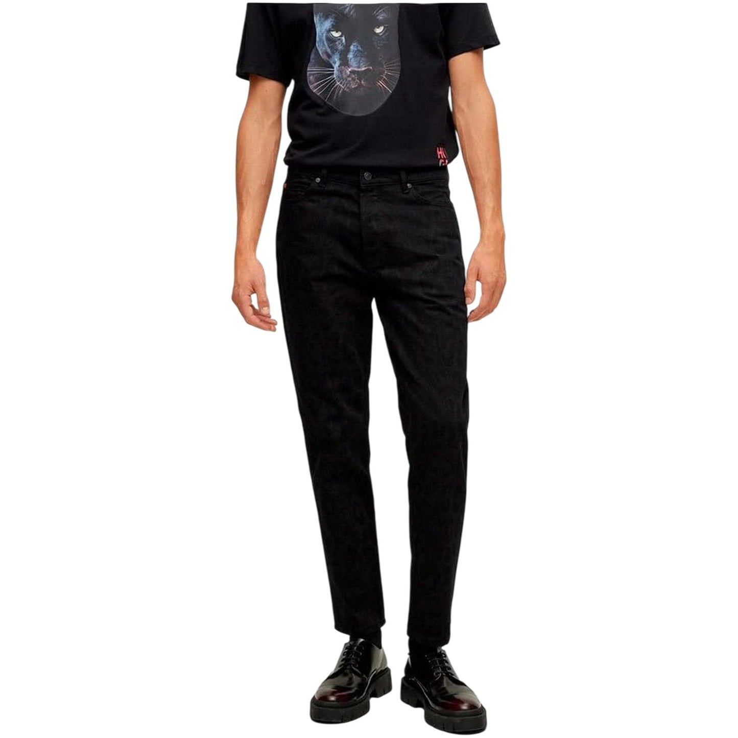 Black - Lifestyle - Hugo Mens 5 Pockets Slim Jeans