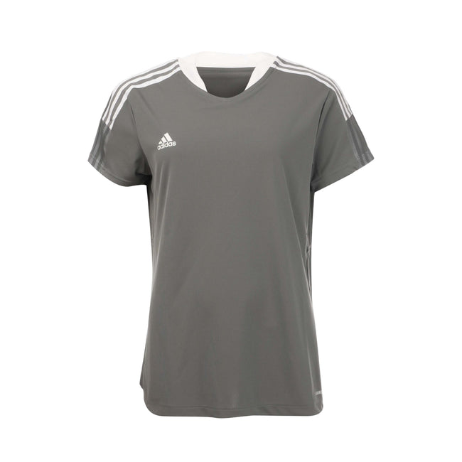 Grey - Front - Adidas Womens-Ladies Tiro 21 Training Jersey