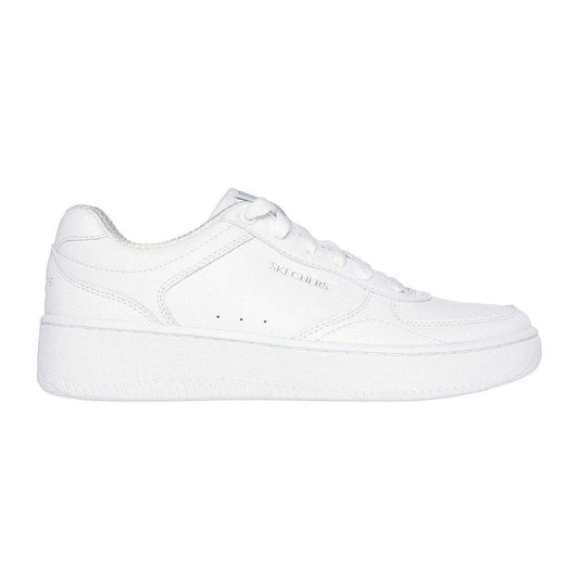 White - Front - Skechers Womens-Ladies Court Leather Trainers