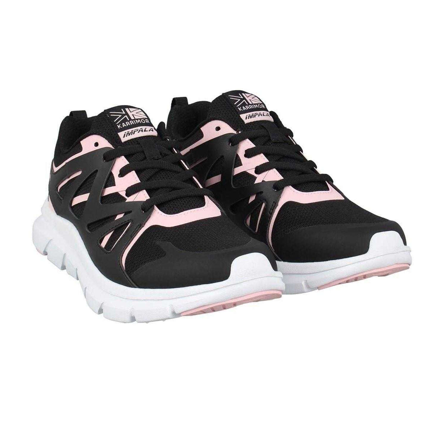 Black-Pink - Pack Shot - Karrimor Womens-Ladies Impala Leather Trainers