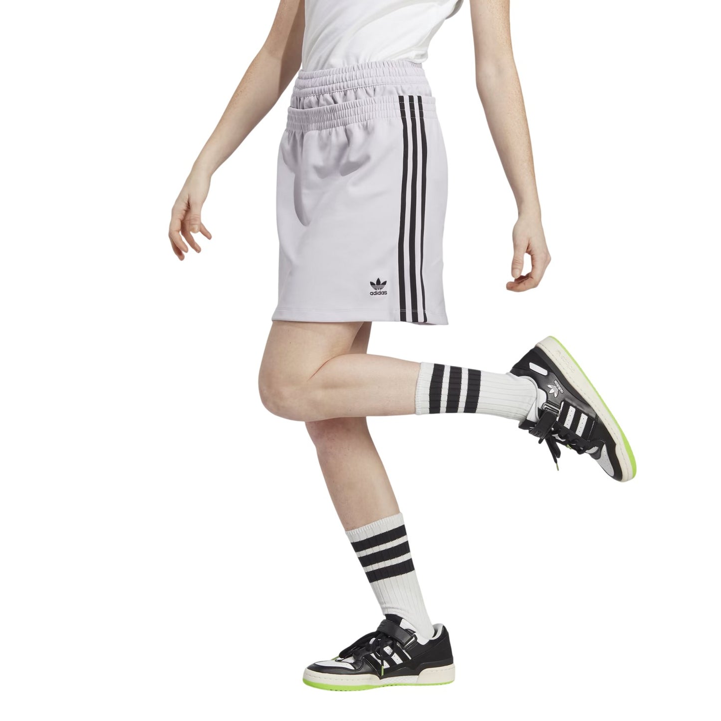 Silver - Lifestyle - Adidas Womens-Ladies Always Original Double Waist Detail Mini Skirt