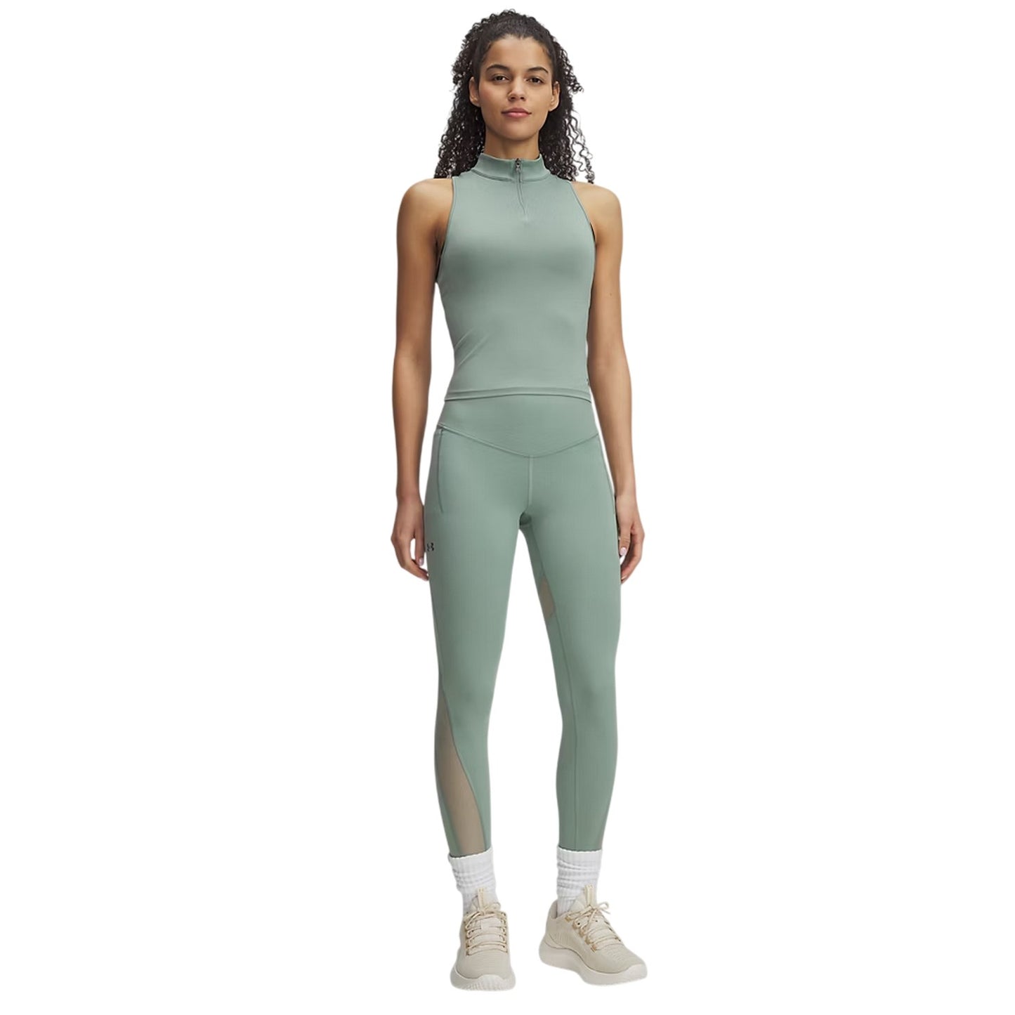 Green - Pack Shot - Under Armour Womens-Ladies Vanish Slim Sleeveless Tank Top