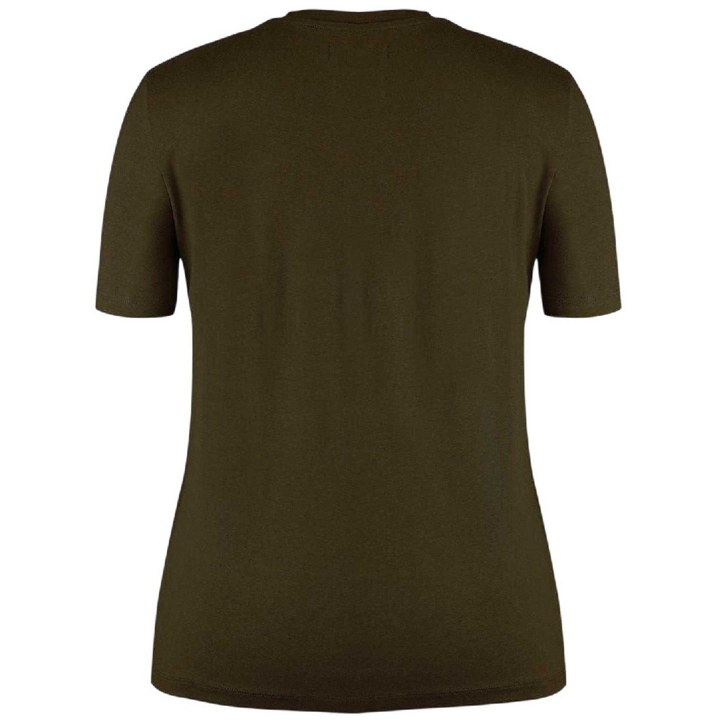 Khaki Green - Back - Biba Womens-Ladies Lips Cotton T-Shirt