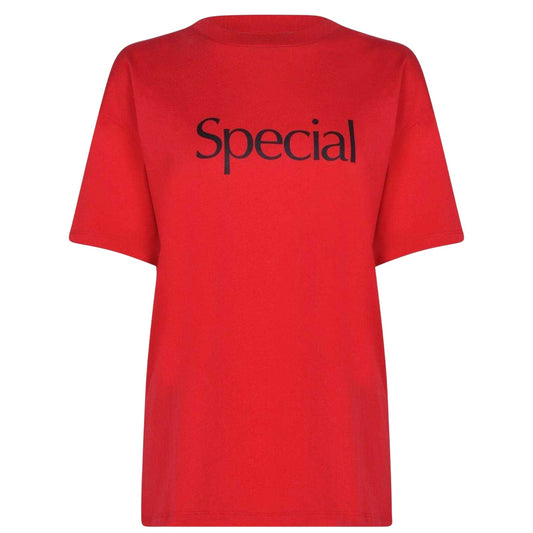 Red - Front - More Joy Womens-Ladies Special T-Shirt
