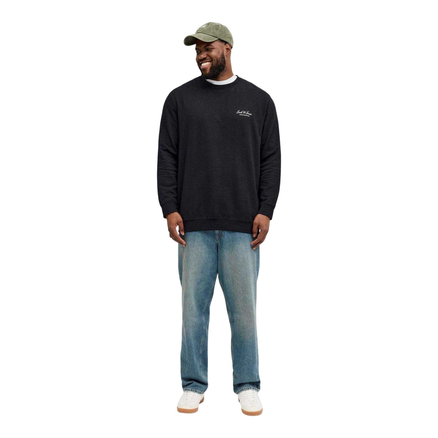 Black - Side - Jack And Jones Mens Archive Logo Sweatshirt