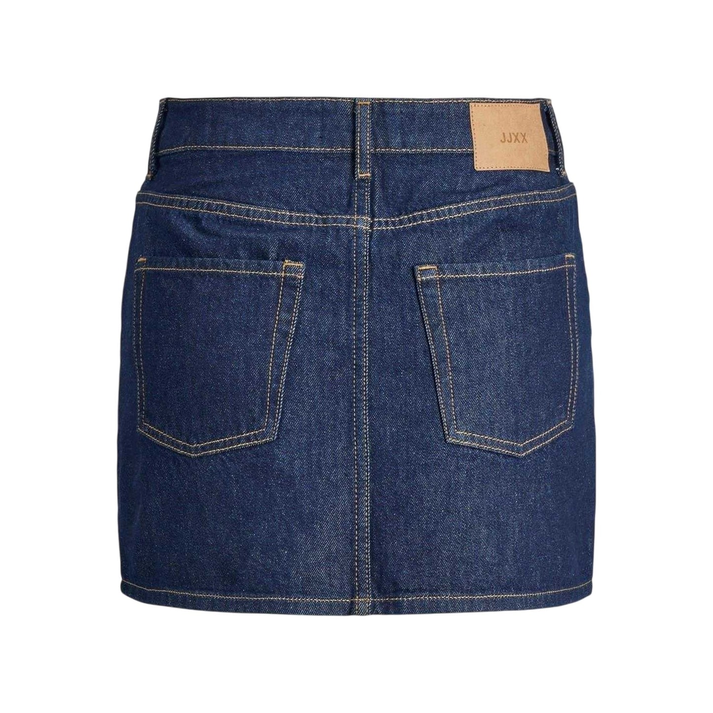 Dark Blue - Back - JJXX Womens-Ladies Denim Regular Mini Skirt