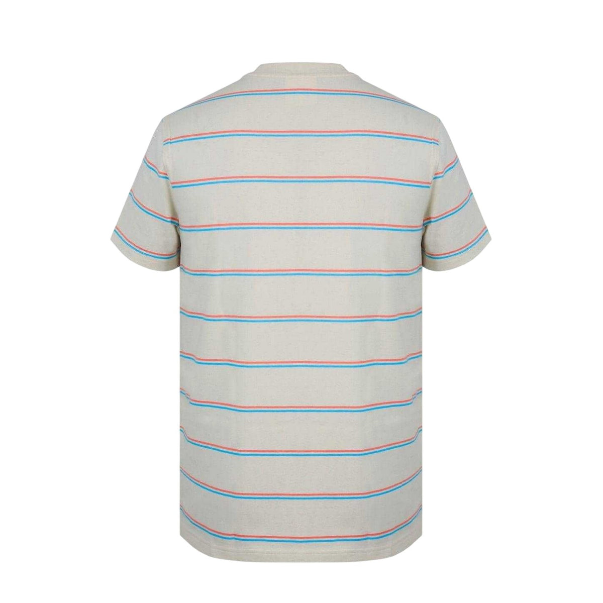 Ecru - Back - SoulCal Mens Striped Pocket Regular T-Shirt
