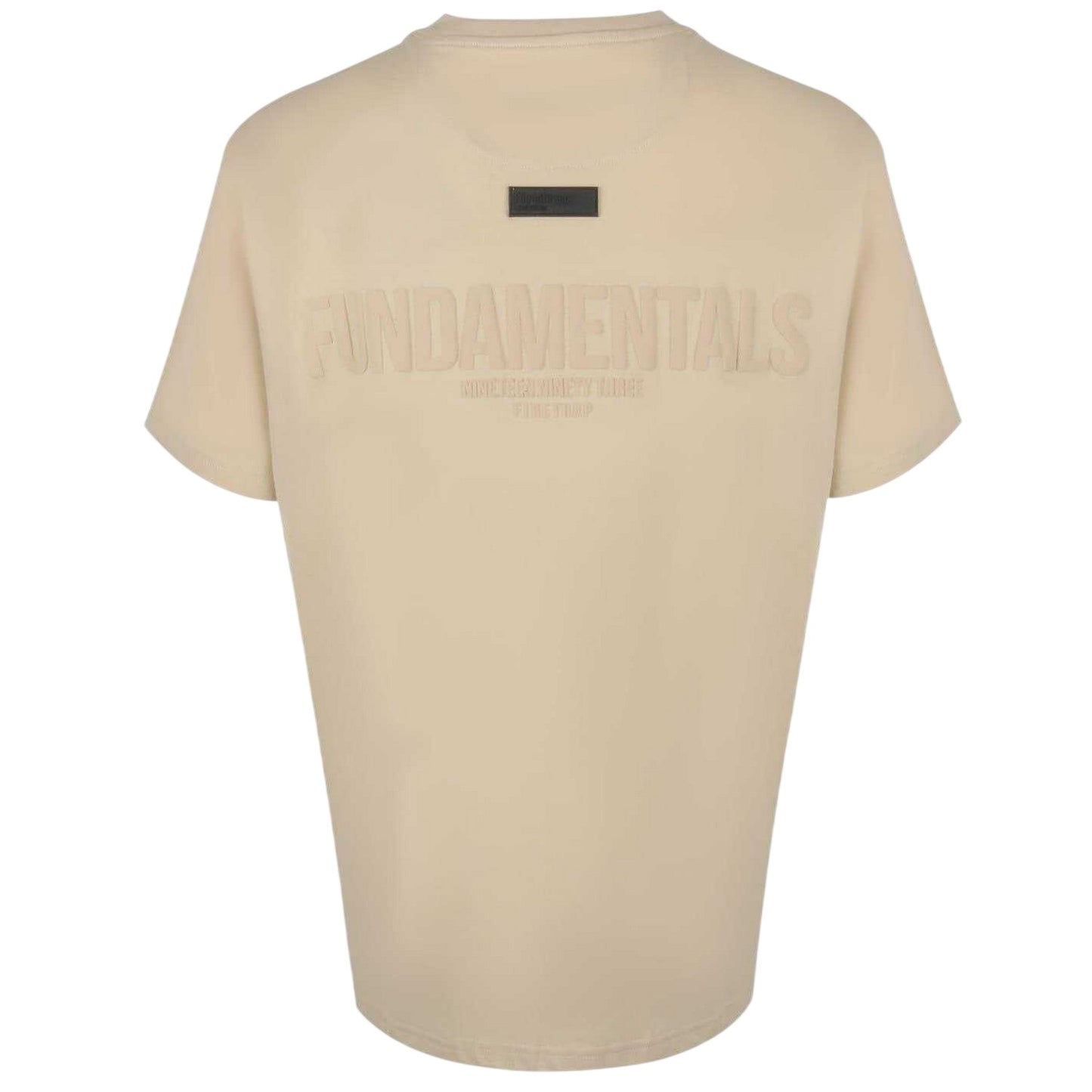 Ecru - Back - Firetrap Mens Puff Print Oversized T-Shirt