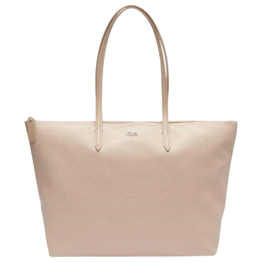 Simply Taupe - Front - Lacoste Womens-Ladies Large PVC Tote Bag