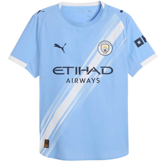 Blue - Front - Puma Mens Authentic 25-26 Manchester City FC Home Jersey