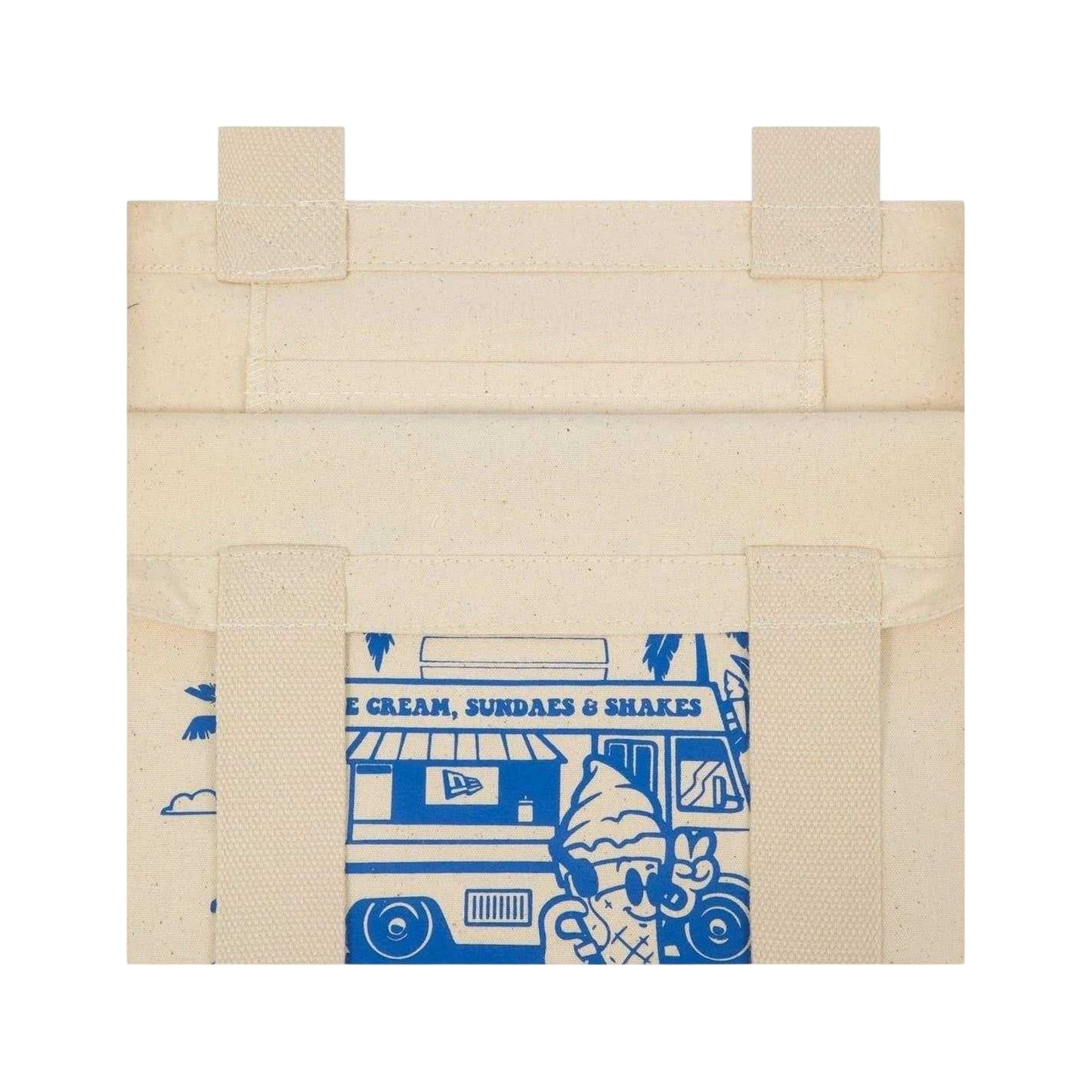 Light Beige Print - Back - New Era Los Angeles Canvas Tote Bag