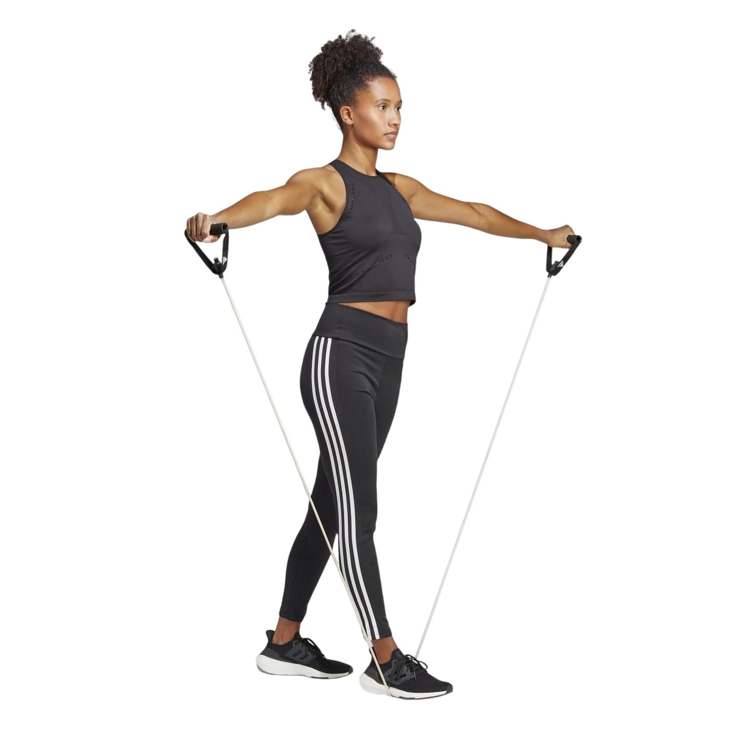Black - Pack Shot - Adidas Womens-Ladies Aeroknit Tank Top
