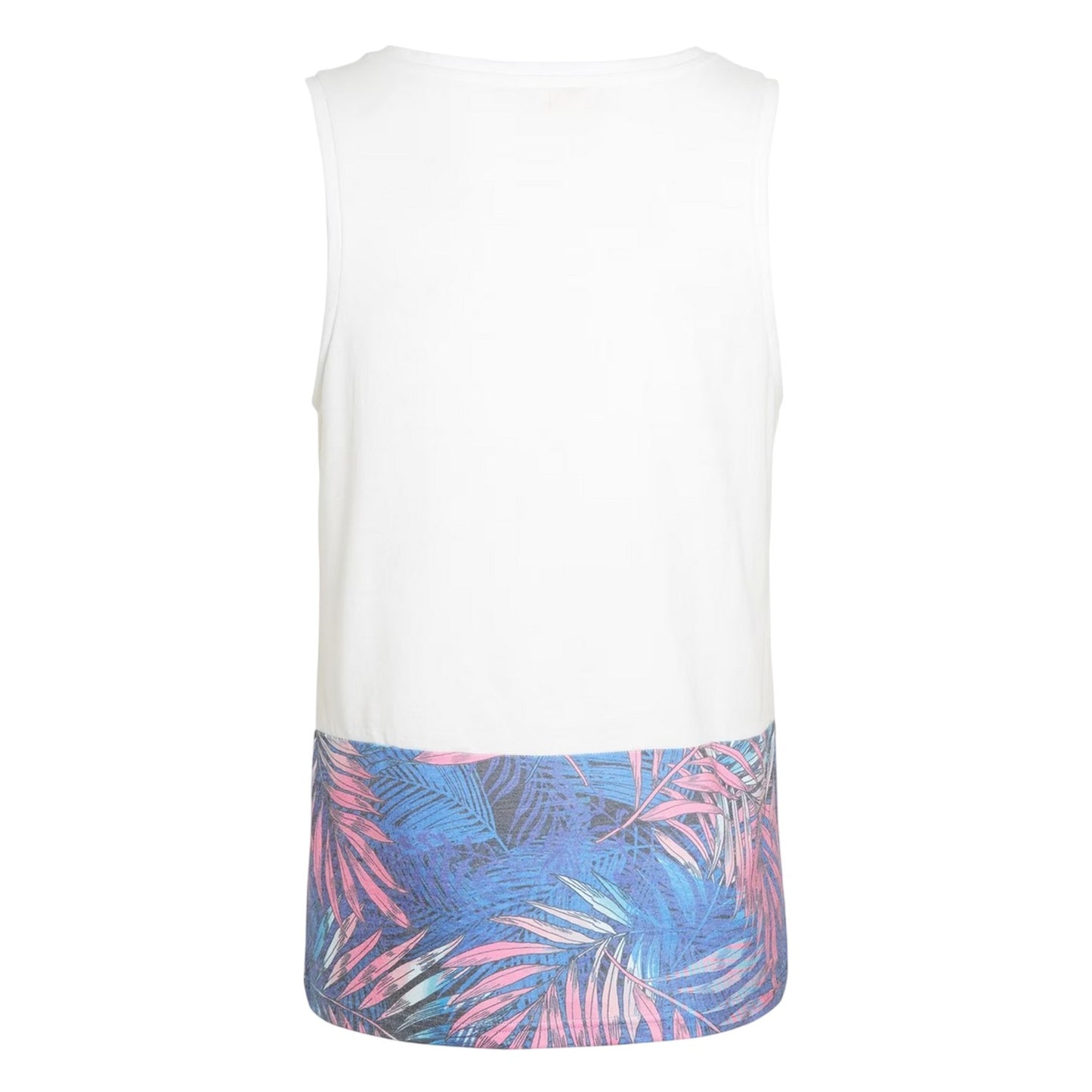 White - Back - Influence Mens Colour Block Regular Tank Top