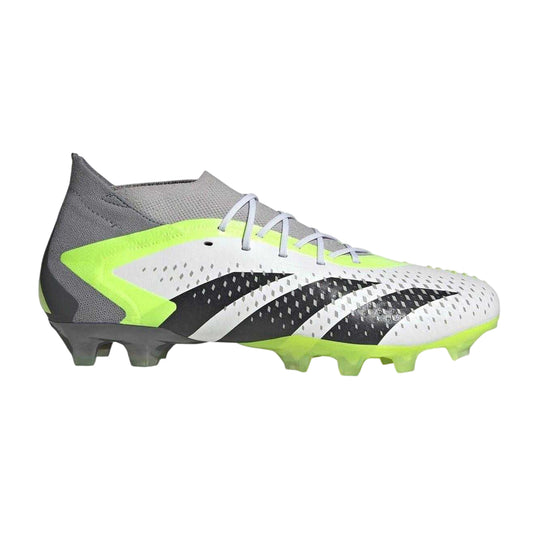 White-Black-Lime Green - Front - Adidas Mens Predator Accuracy.1 FG Football Boots