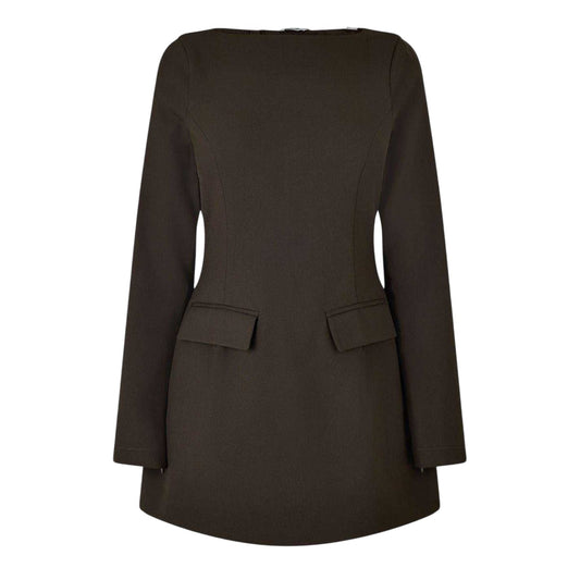 Cocoa - Front - Jack Wills Womens-Ladies Boat Neck Mini Dress