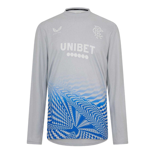 Blue - Front - Castore Unisex Adult Rangers FC Performance Long-Sleeved T-Shirt