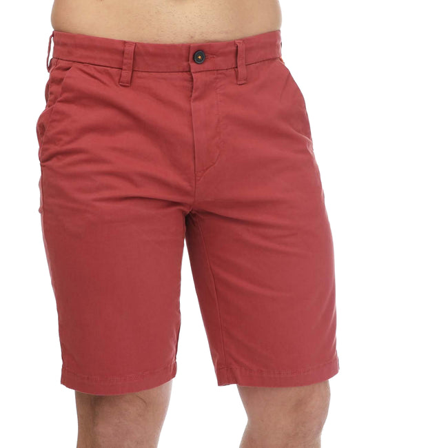 Red - Front - Timberland Mens Twill Shorts