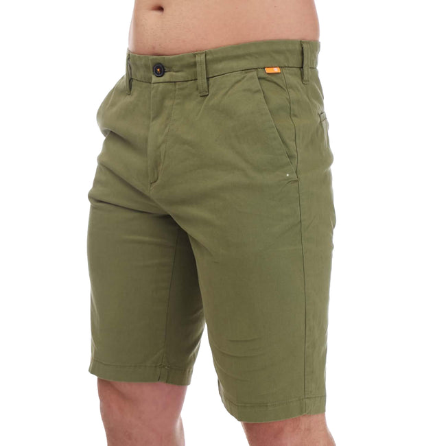 Green - Front - Timberland Mens Twill Shorts