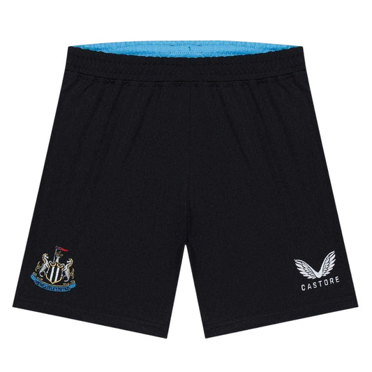 Black-White - Front - Castore Childrens-Kids Newcastle United FC Sport Shorts