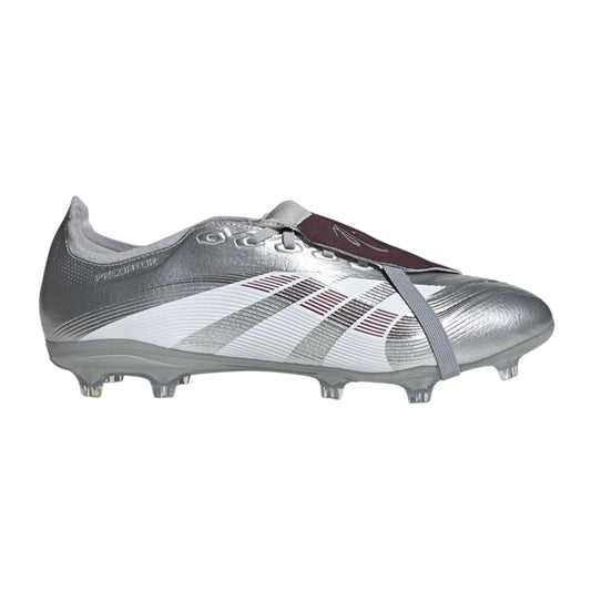 Metallic Silver - Front - Adidas Mens Predator League JB Folded Tongue Firm Ground Football Boots