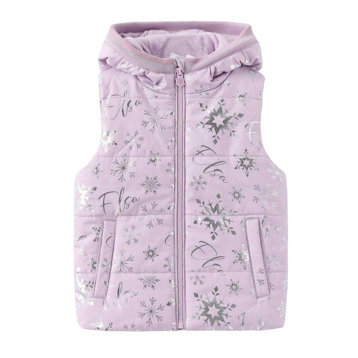 White-Grey-Pink - Side - Frozen Childrens-Kids Elsa Top & Bottom Set