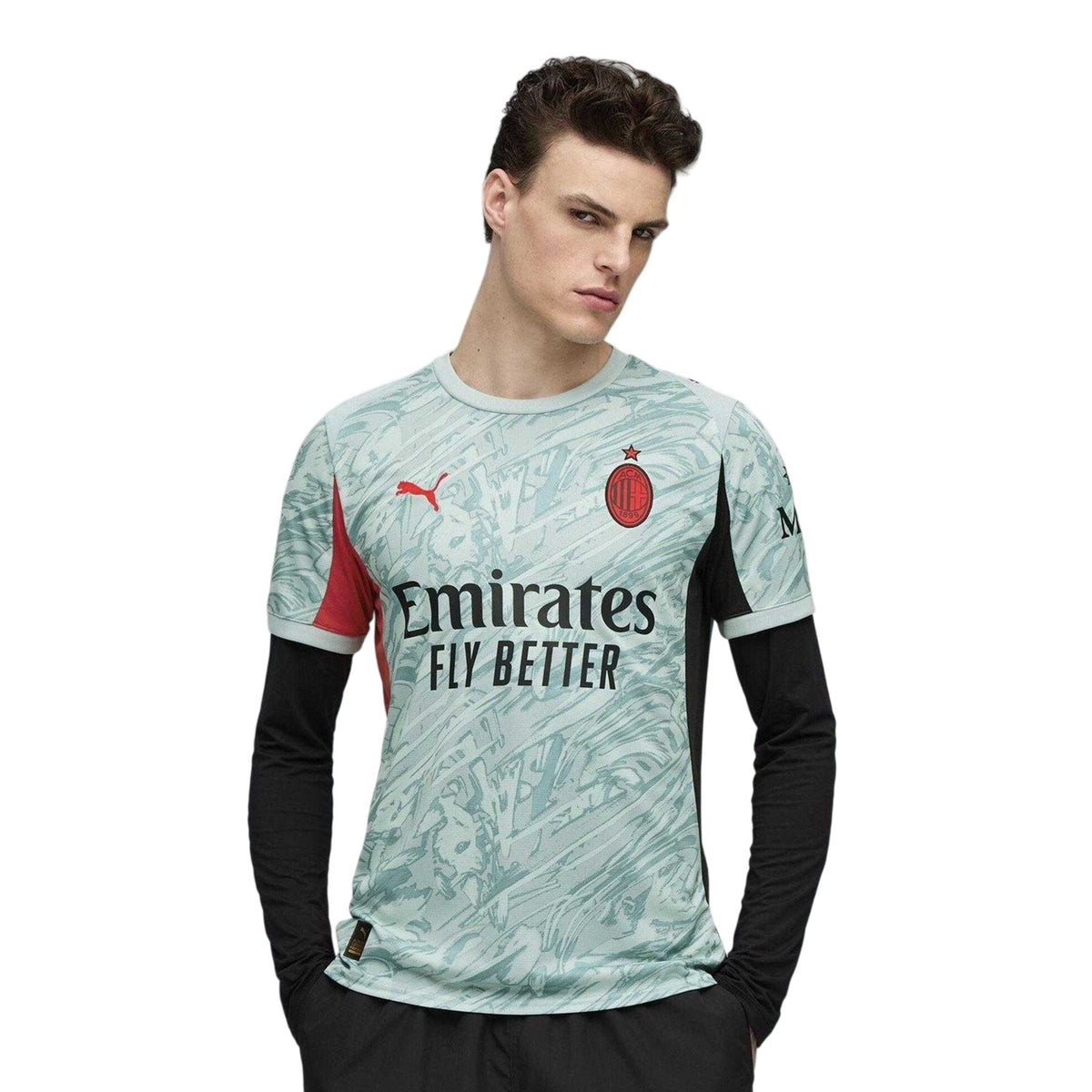Mint Green - Side - Puma Mens 25-26 AC Milan Goalkeeper Jersey