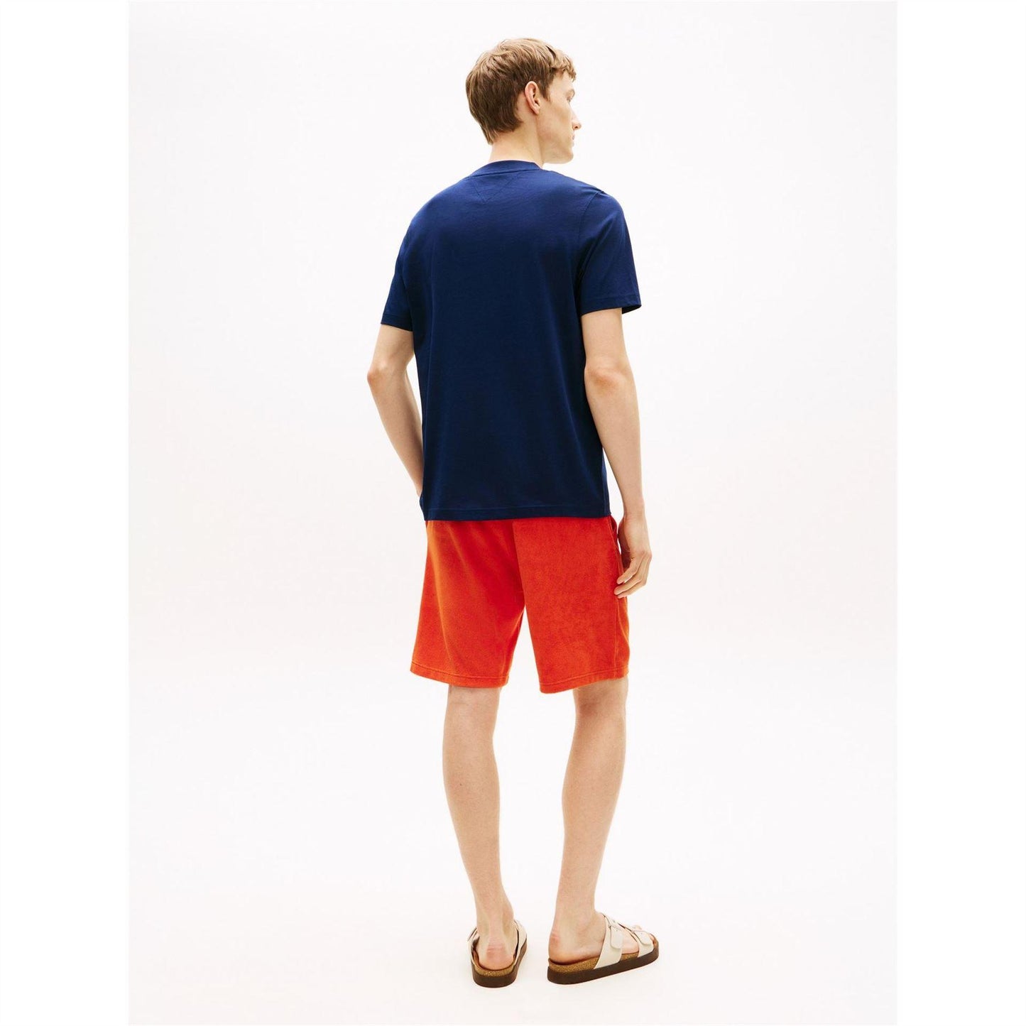 Navy - Pack Shot - Tommy Hilfiger Mens Script Logo Regular T-Shirt