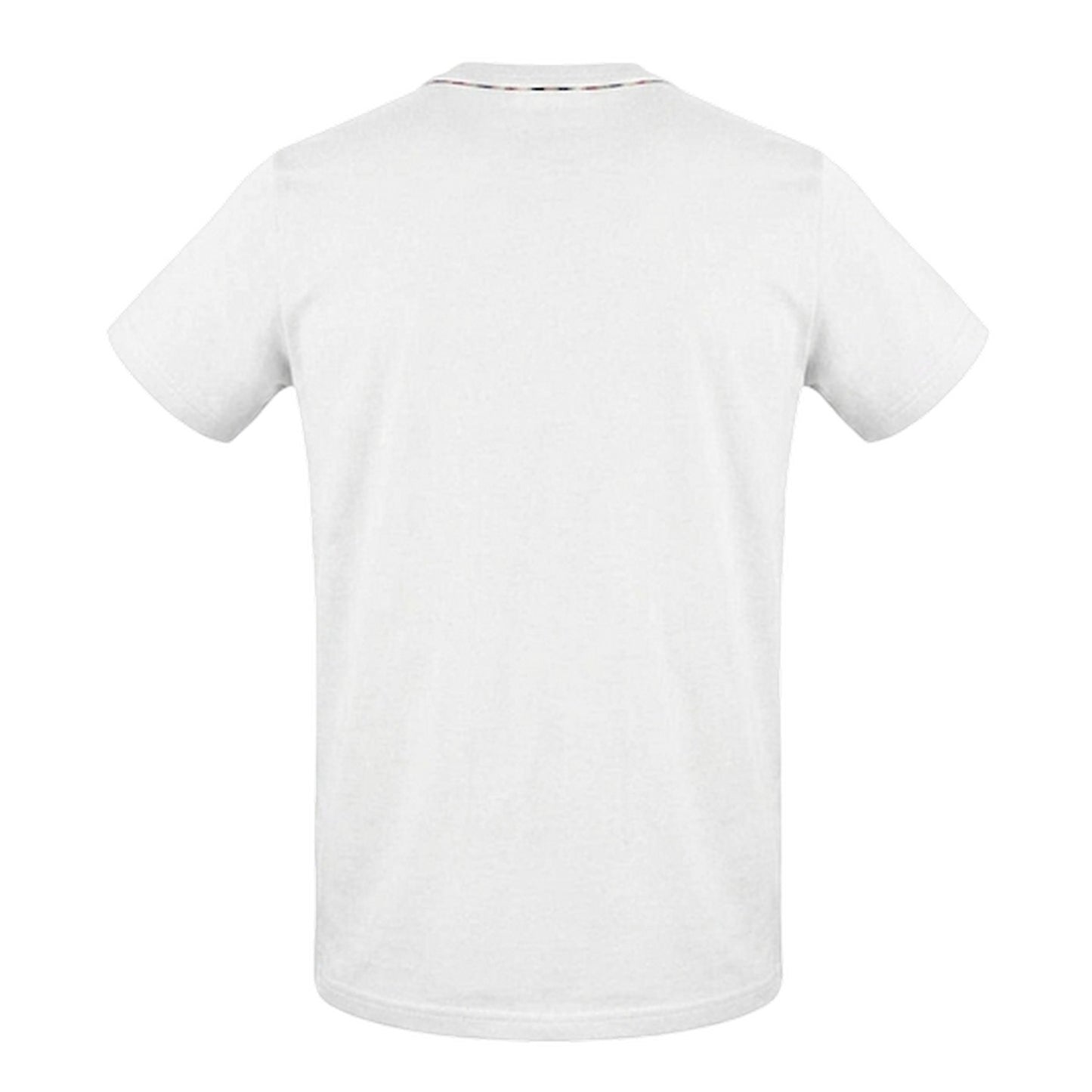 White - Back - Aquascutum Mens Logo Crew Neck Regular T-Shirt