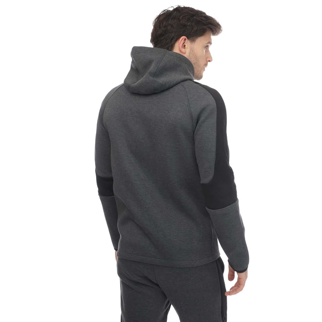 Grey Heather - Back - Puma Mens Evostripe Core Full Zip Hoodie