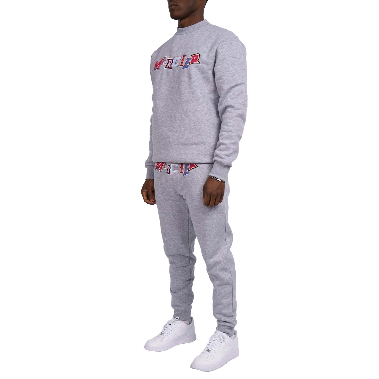 Grey Marl - Side - Mercier Mens Anonymous Jogging Bottoms