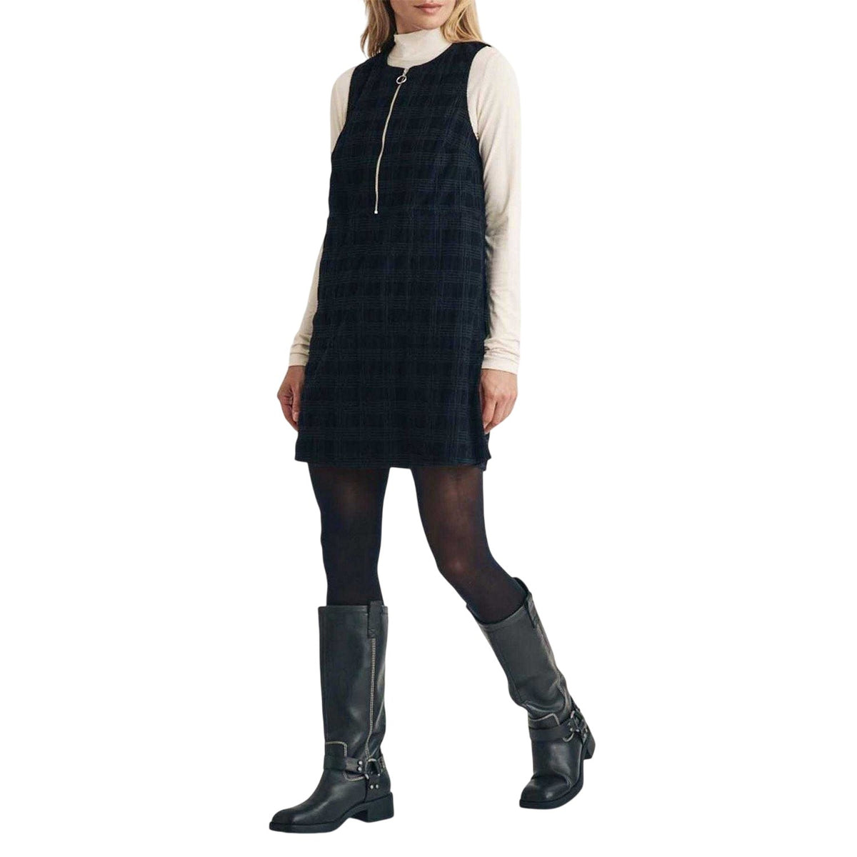 Black - Side - Nobody's Child Womens-Ladies Plaid Corduroy Mini Dress