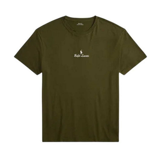 Olive - Front - Ralph Lauren Mens Crew Neck Short-Sleeved T-Shirt