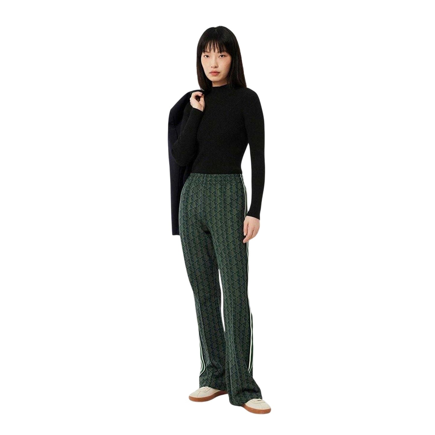 Black - Lifestyle - Lacoste Womens-Ladies 3D Rib Knit Logo Sweater Top