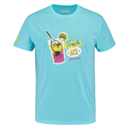 Angel Blue Marl - Front - Babolat Mens Fresh Ace T-Shirt
