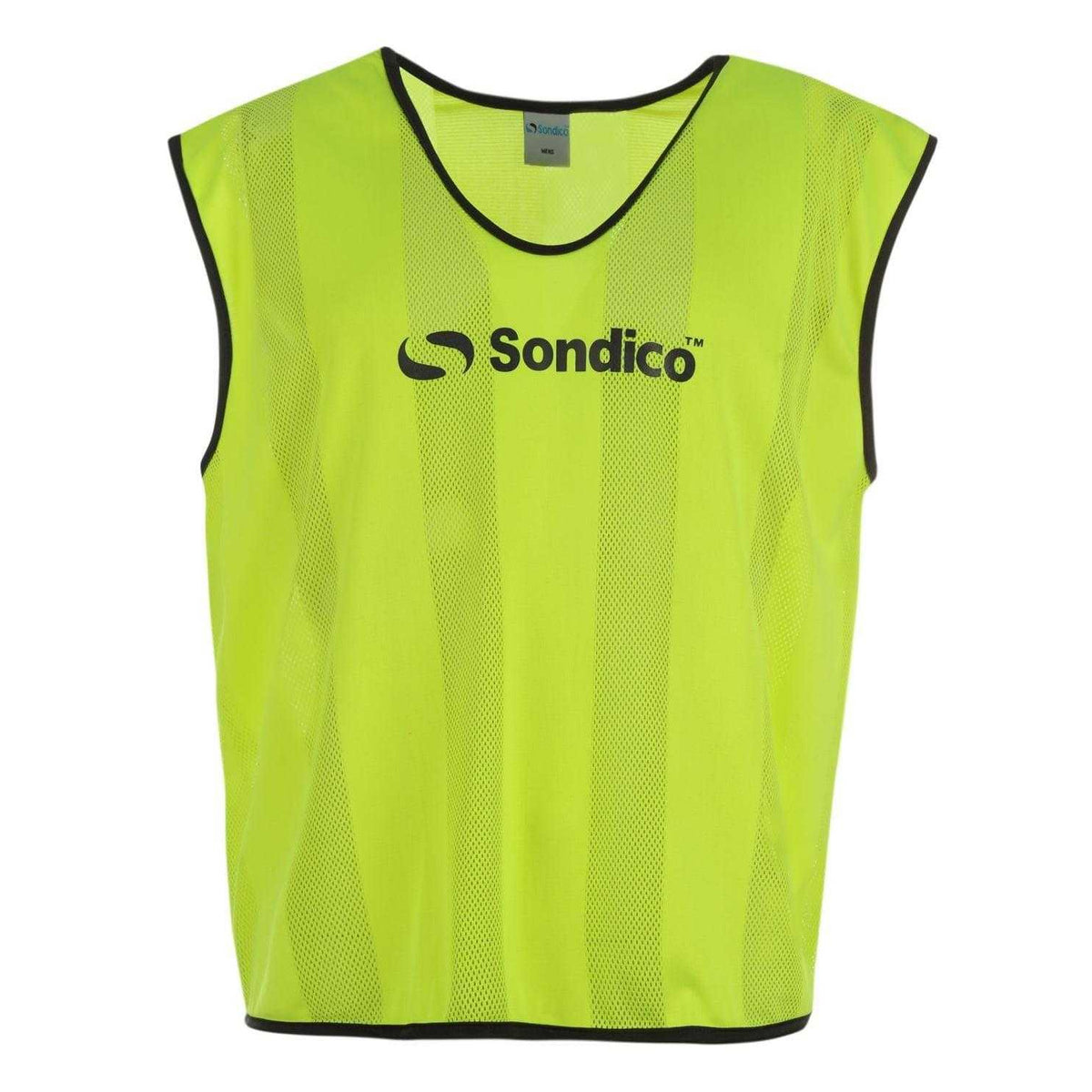 Yellow - Back - Sondico Unisex Adult Mesh Hi-Vis Sleeveless Training Bib (Pack of 6)