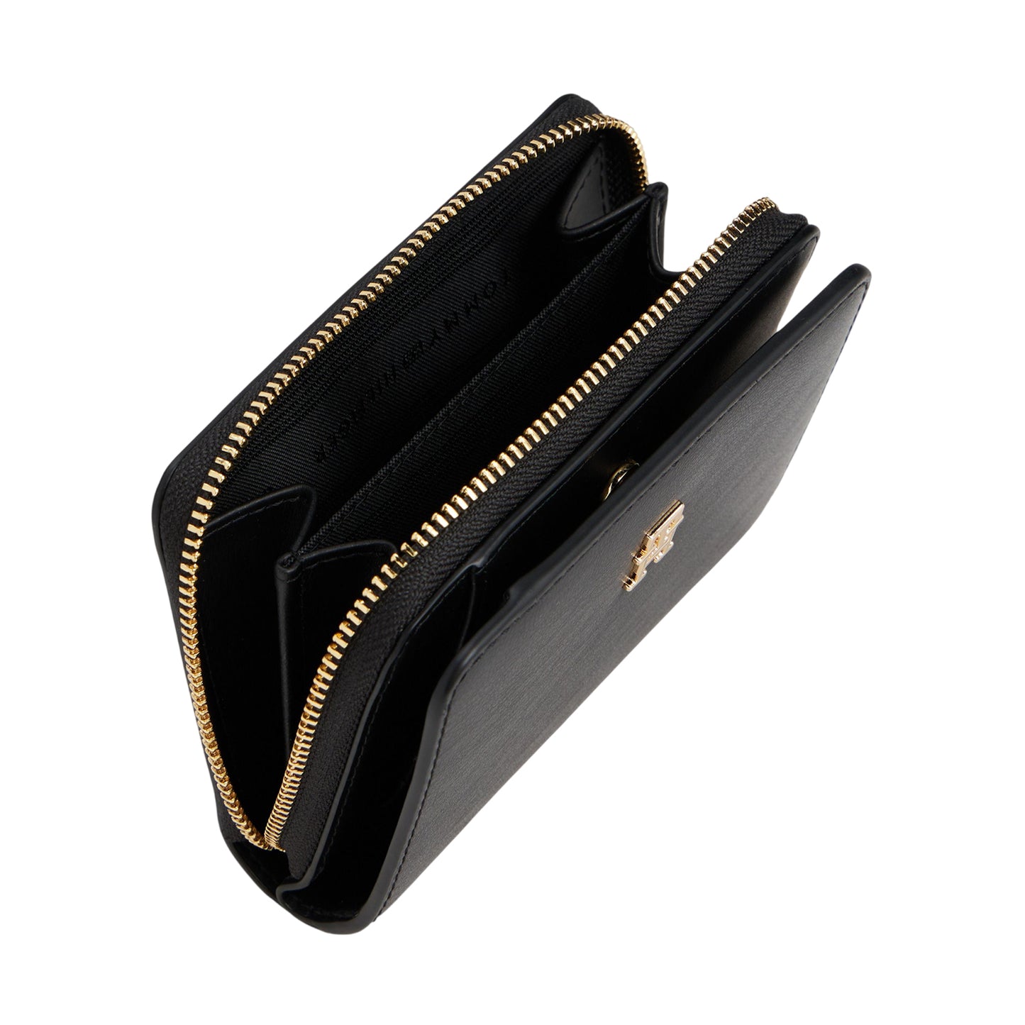 Black - Side - Tommy Hilfiger Icon Logo Leather Wallet