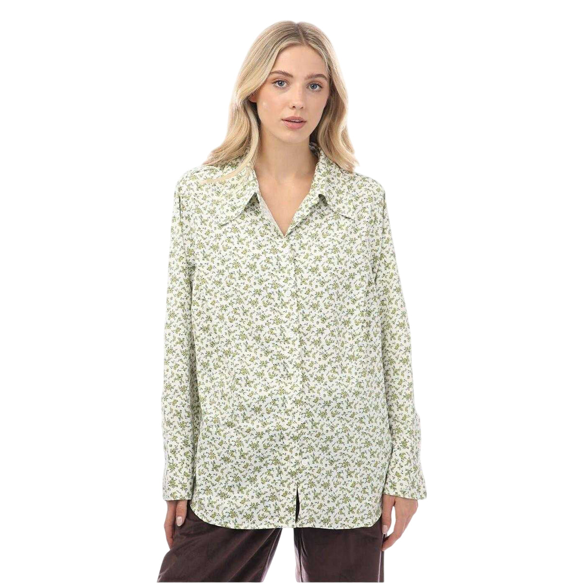 Moss Green - Side - Levis Womens-Ladies Maeve Elodie Floral Blouse