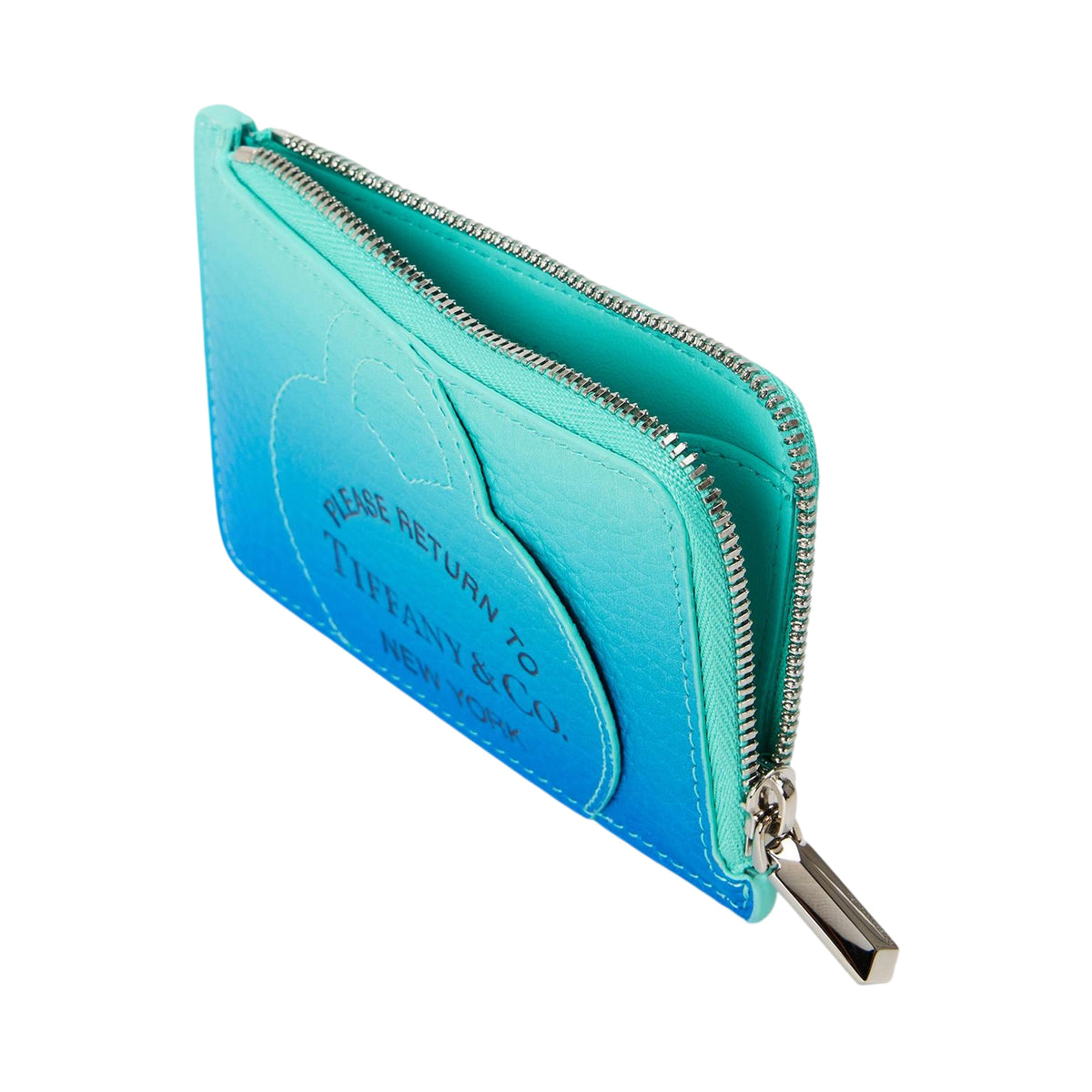 Blue Ombre - Side - Tiffany & Co Ombre Leather Card Holder